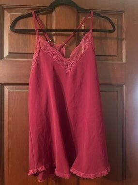 Lace Trim Burgundy top